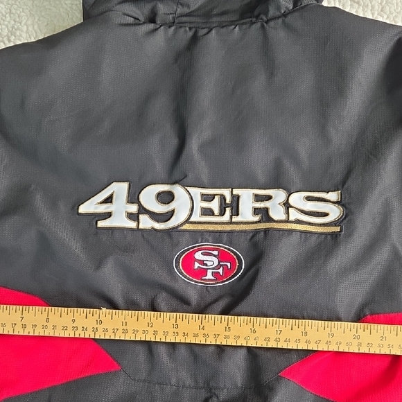 Reebok 49ers San Francisos Black and Red Hooded Windbreaker Winter Jacket - Picture 11 of 14